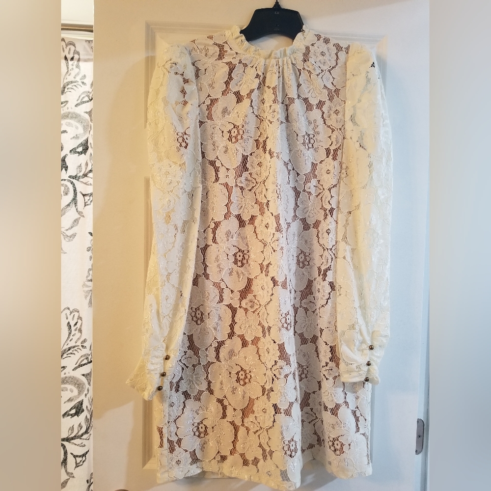 Brand New Ivory Lace Shift Dress
